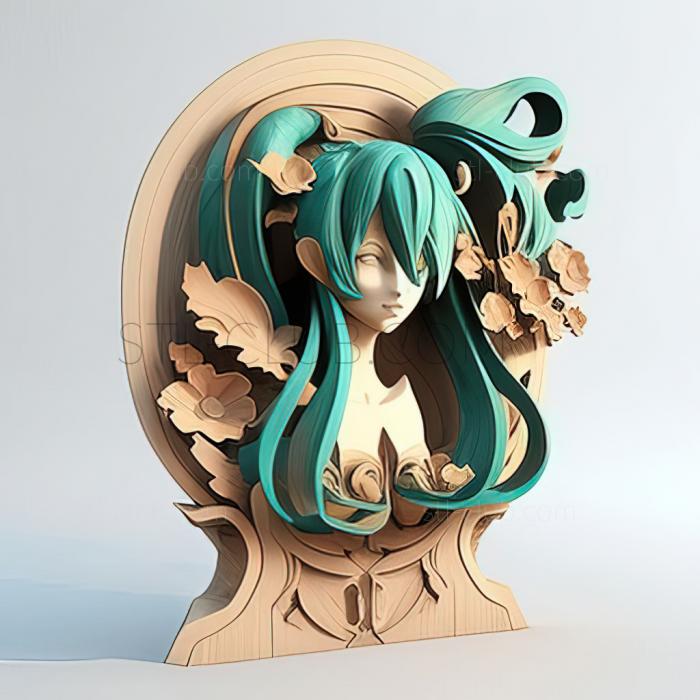 3D model Miku Hatsunefrom ANIME (STL)